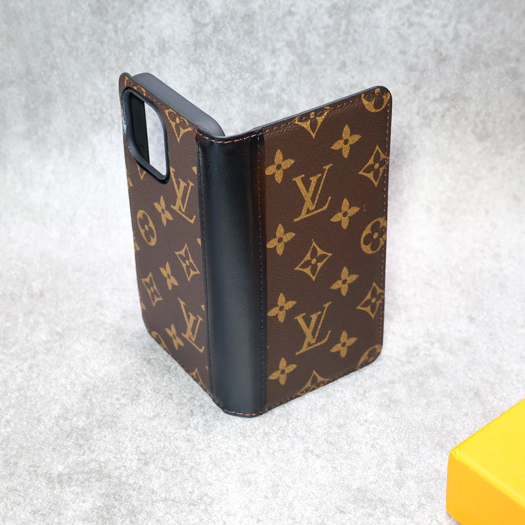 Iphone Wallet Case Lv Leather For 12-17 / Pro / Pro Max / Plus