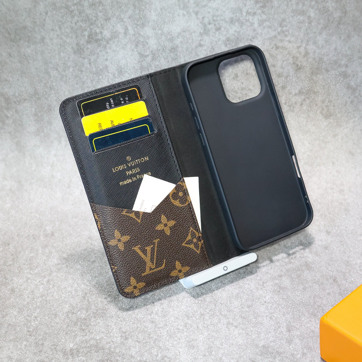 Iphone Wallet Case Lv Leather For 12-17 / Pro / Pro Max / Plus