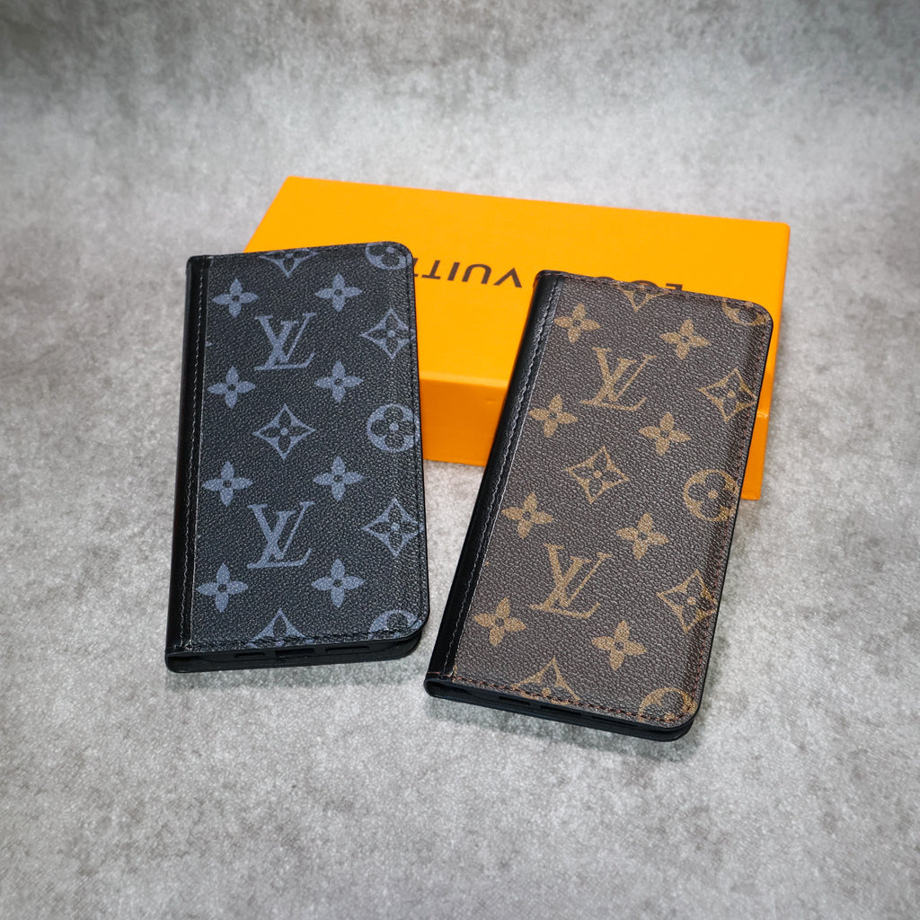 Iphone Wallet Case Lv Leather For 12-17 / Pro / Pro Max / Plus