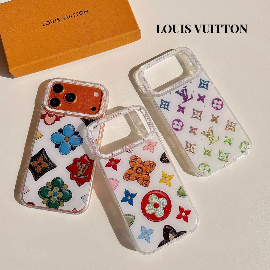 Multicolor Monogram White Lv Case Iphone 14-17 / Pro / Pro Max