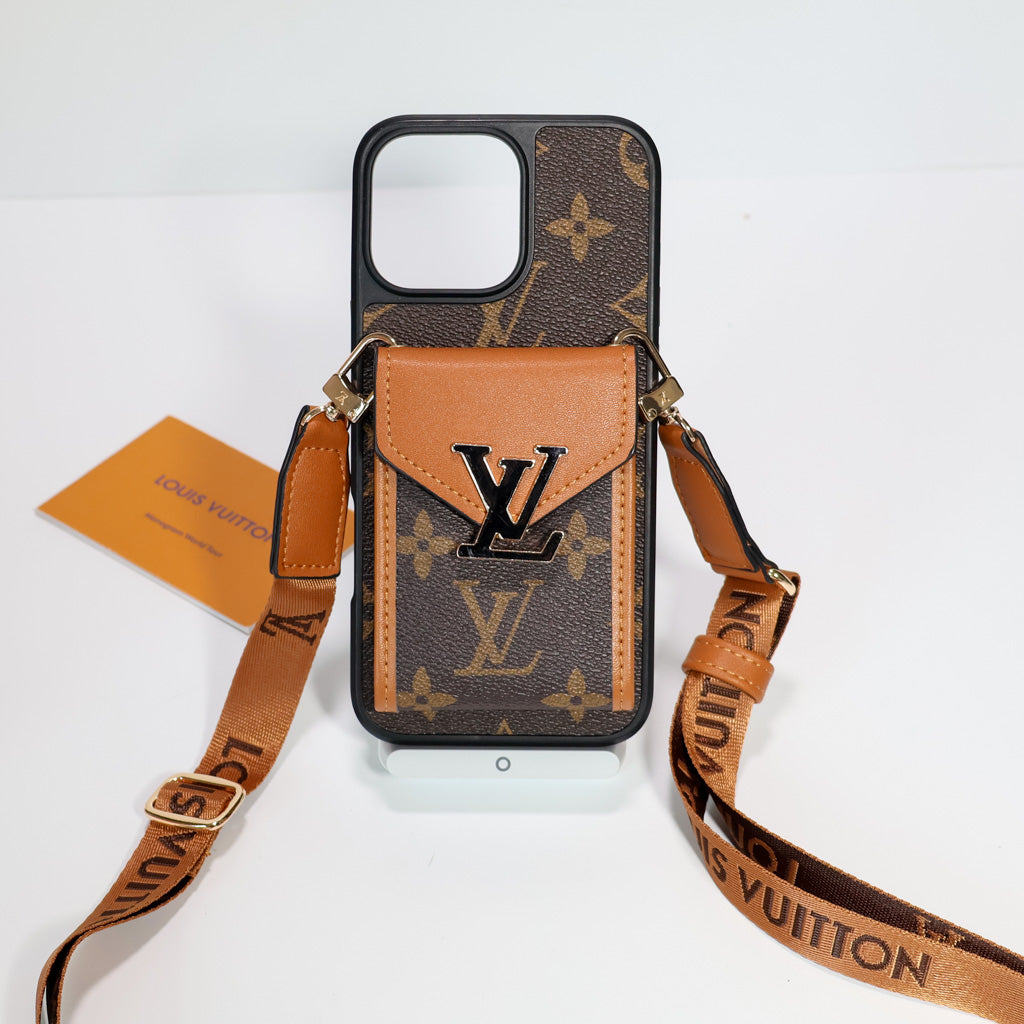 Iphone Lv Case Wallet For 12-16 / Pro / Pro Max / Plus / – Crossbody