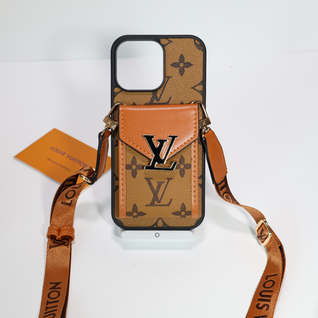 Iphone Lv Case Wallet For 12-16 / Pro / Pro Max / Plus / – Crossbody
