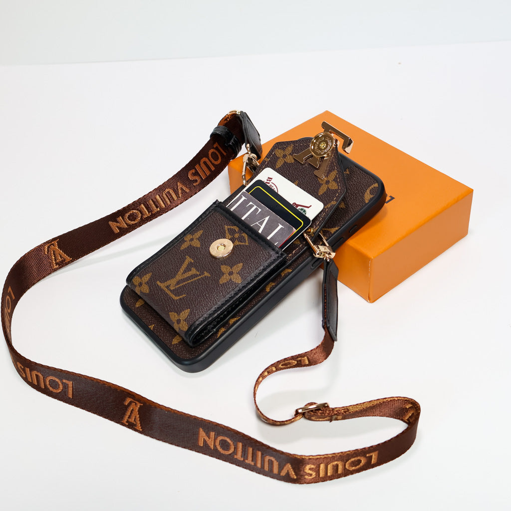 Iphone Lv Case Wallet For 12-16 / Pro / Pro Max / Plus / – Crossbody