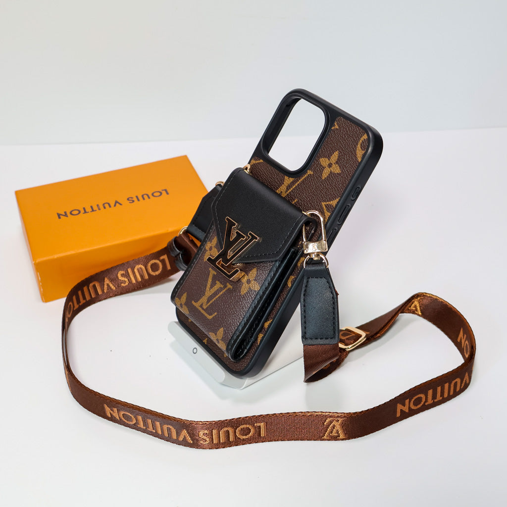 Iphone Lv Case Wallet For 12-16 / Pro / Pro Max / Plus / – Crossbody