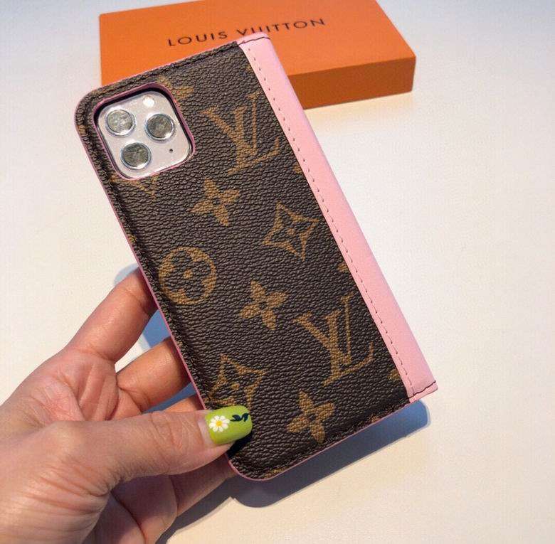 Lv Iphone 14 Wallet Case Pink Edge For Iphone 11 12 13 14 15 16 Pro Max Plus