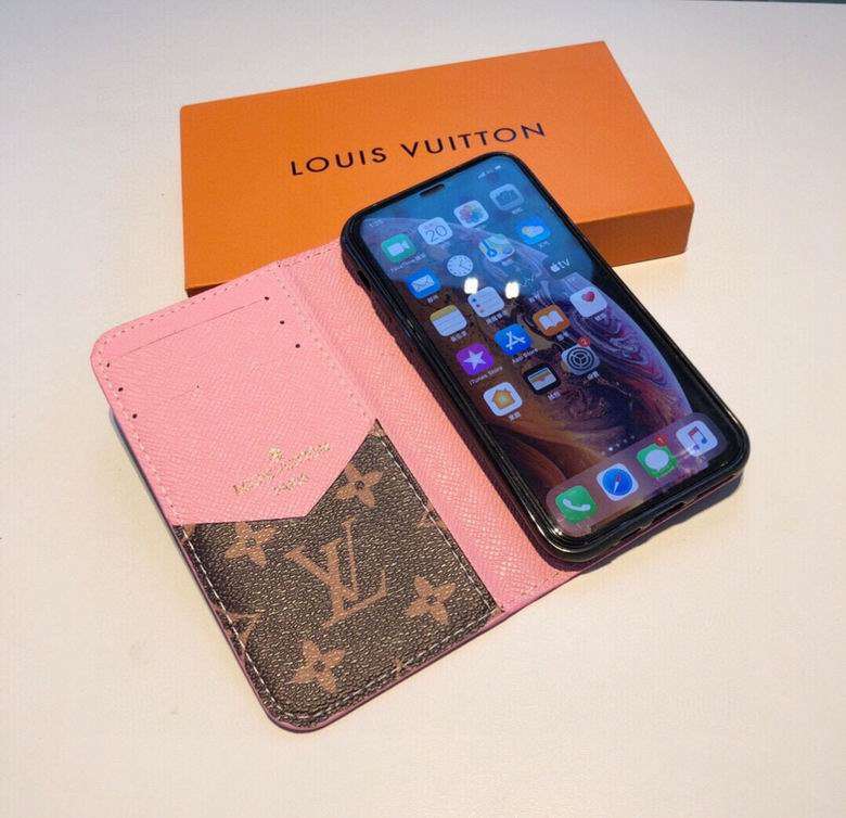 Lv Iphone 14 Wallet Case Pink Edge For Iphone 11 12 13 14 15 16 Pro Max Plus