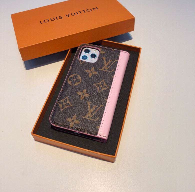 Lv Iphone 14 Wallet Case Pink Edge For Iphone 11 12 13 14 15 16 Pro Max Plus
