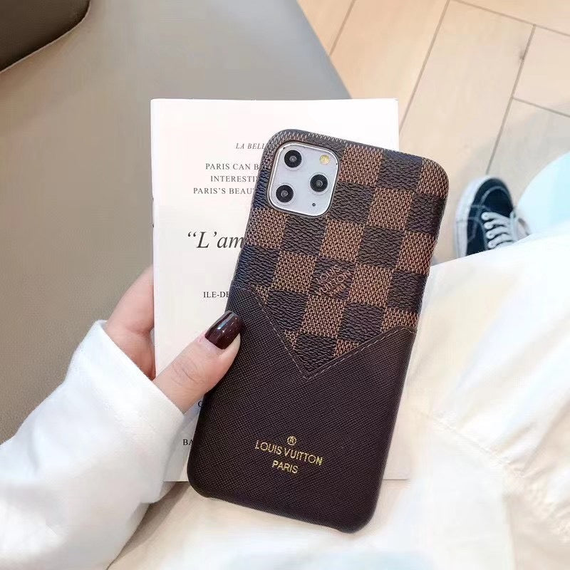 Louis Vuitton Iphone 15 16 Pro Case / Pro Max / Plus / Accent Patched Leather