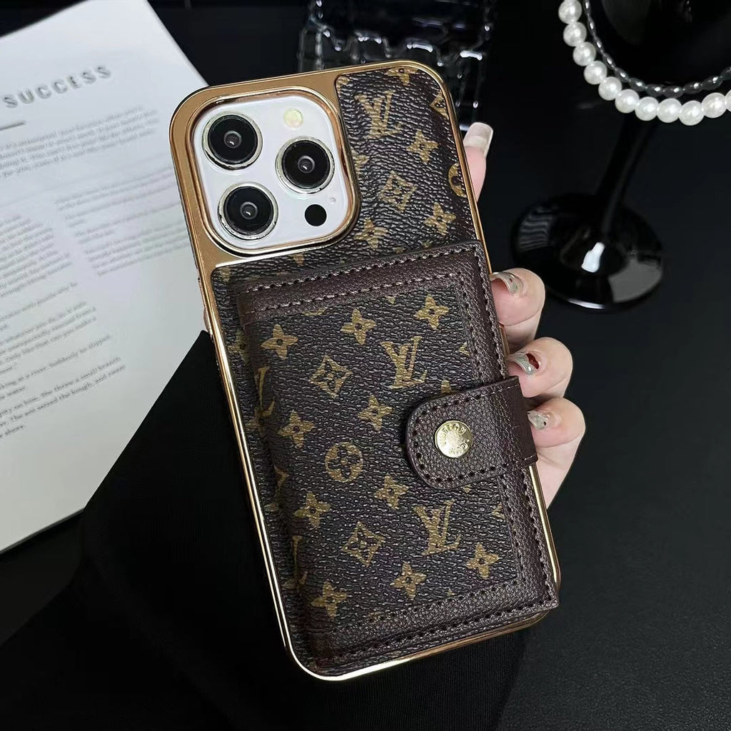 Louis V Phone Case Card Holder Iphone 12 13 14 15 16 Pro Max