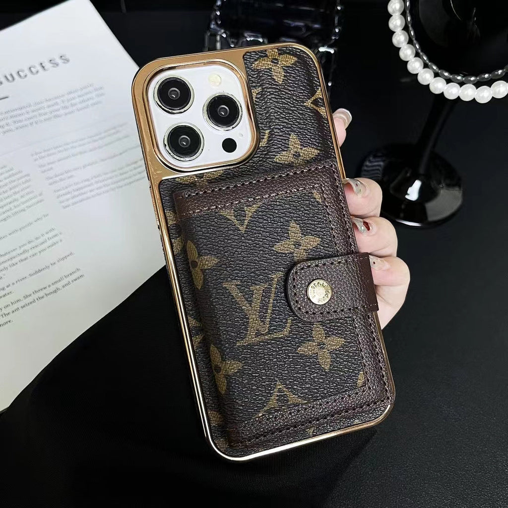 Louis V Phone Case Card Holder Iphone 12 13 14 15 16 Pro Max