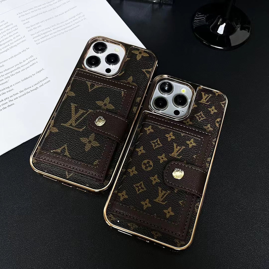 Louis V Phone Case Card Holder Iphone 12 13 14 15 16 Pro Max