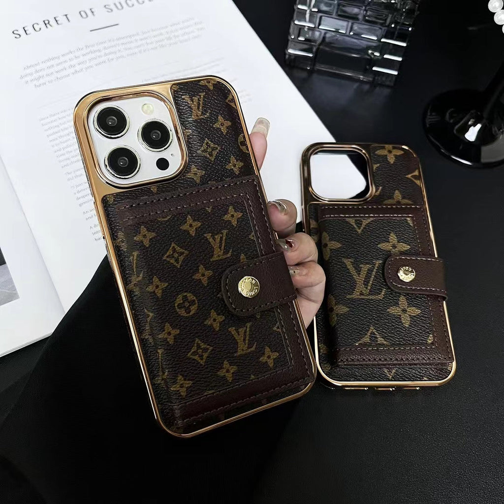 Louis V Phone Case Card Holder Iphone 12 13 14 15 16 Pro Max