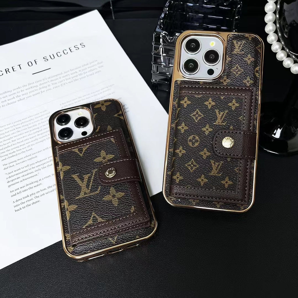 Louis V Phone Case Card Holder Iphone 12 13 14 15 16 Pro Max