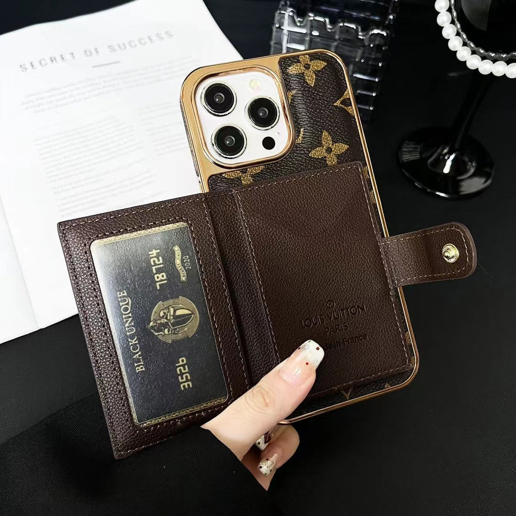 Louis V Phone Case Card Holder Iphone 12 13 14 15 16 Pro Max