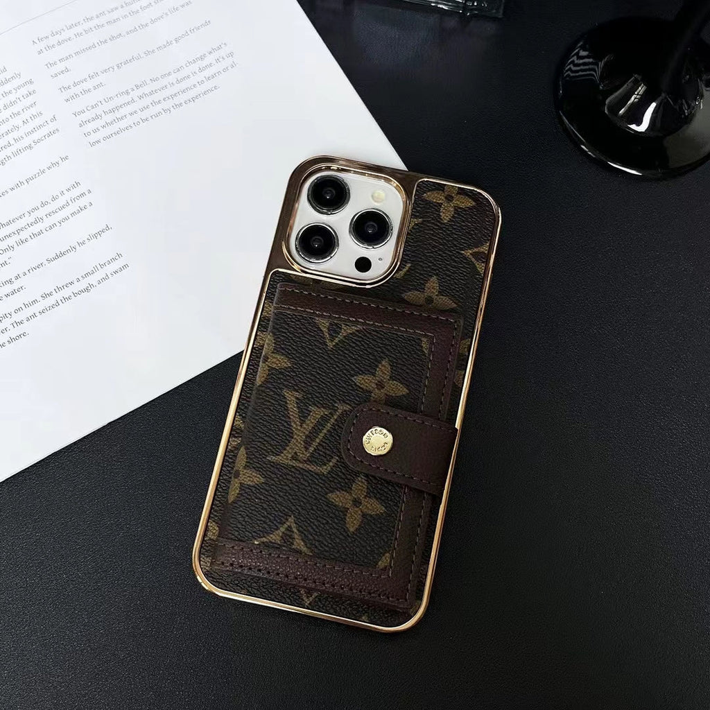 Louis V Phone Case Card Holder Iphone 12 13 14 15 16 Pro Max