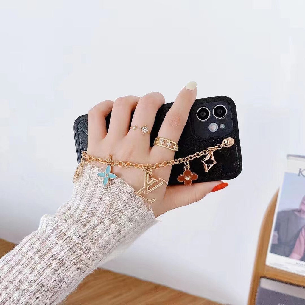 Lv Luxury Phone Case Ornament Decoration For Iphone 11 12 13 14 15 16 Pro Max Plus