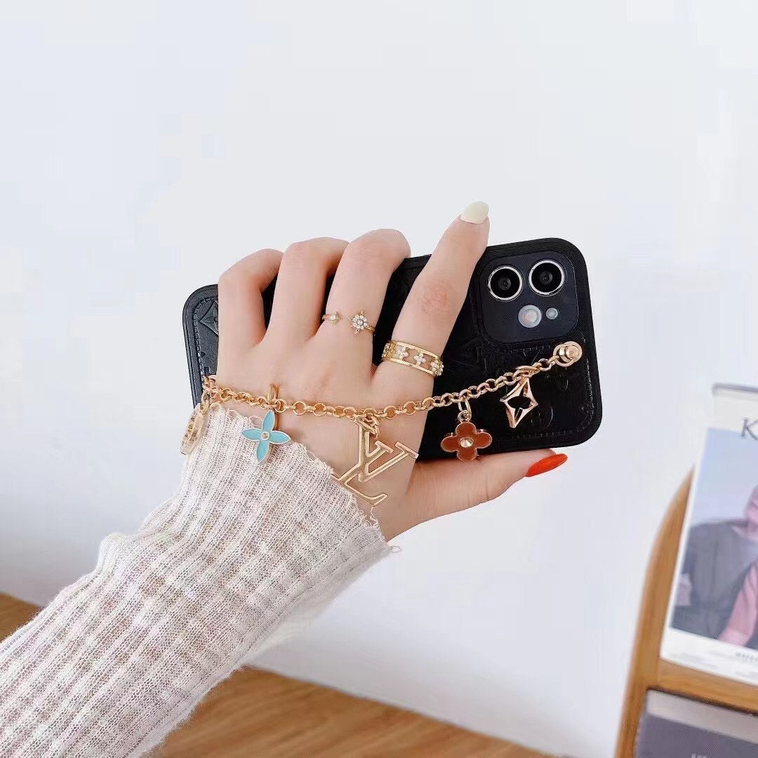 Lv Luxury Phone Case Ornament Decoration For Iphone 11 12 13 14 15 16 Pro Max Plus