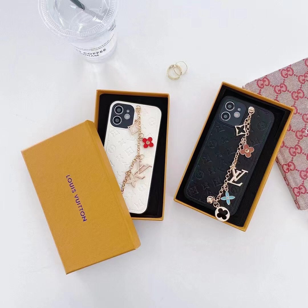Lv Luxury Phone Case Ornament Decoration For Iphone 11 12 13 14 15 16 Pro Max Plus