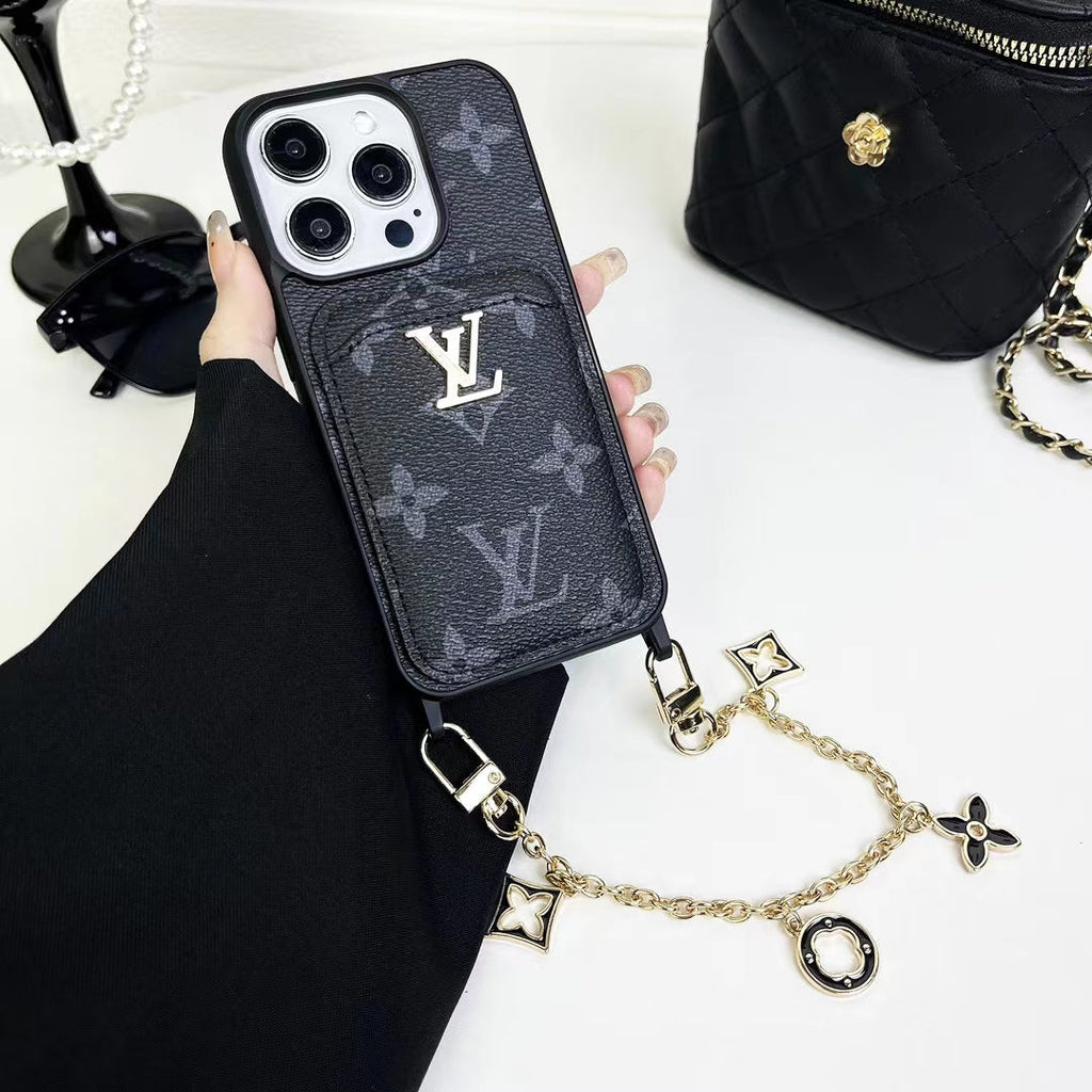 Lv Monogram Card Holder Case Wallet For Iphone 11 12 13 14 15 16 Pro Max Plus