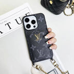 Lv Monogram Card Holder Case Wallet For Iphone 11 12 13 14 15 16 Pro Max Plus