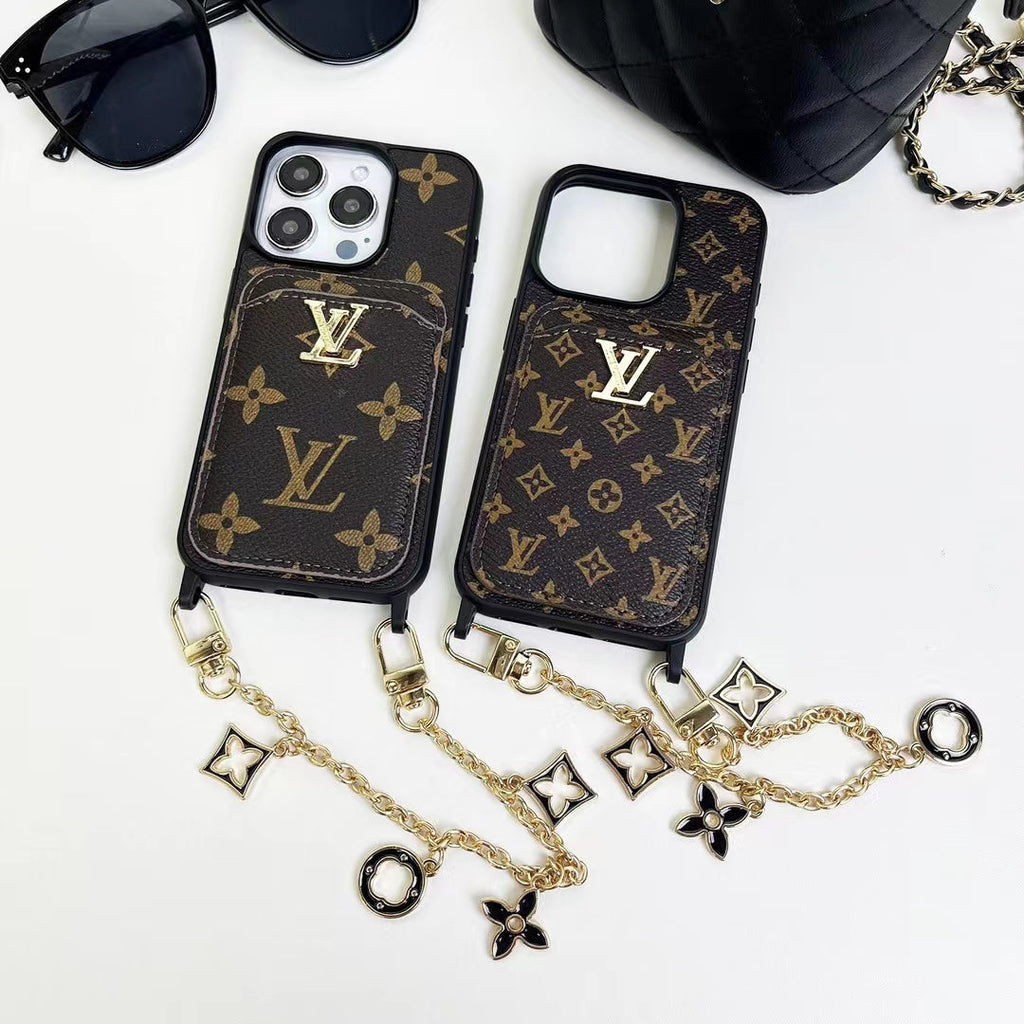 Lv Monogram Card Holder Case Wallet For Iphone 11 12 13 14 15 16 Pro Max Plus