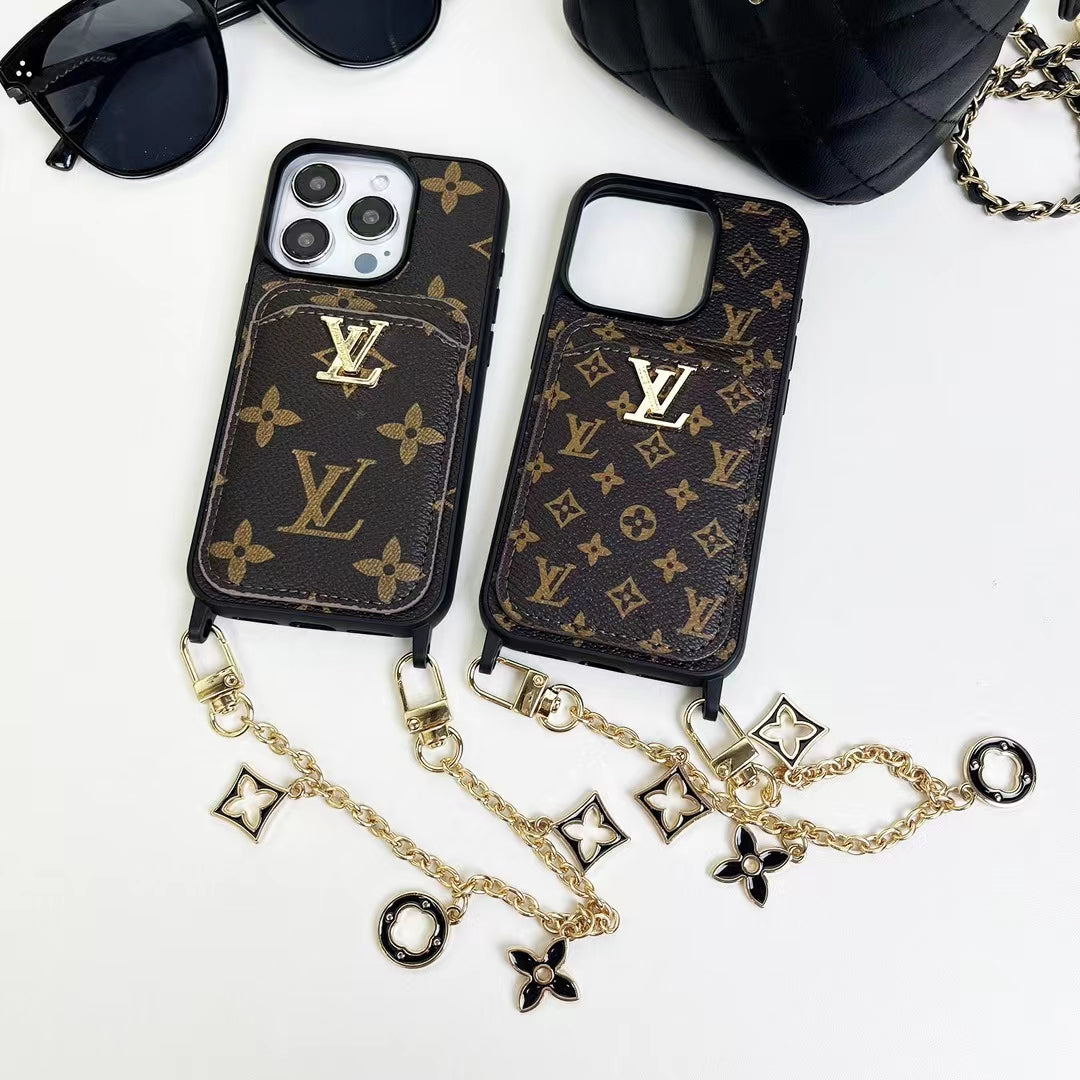 Lv Monogram Card Holder Case Wallet For Iphone 11 12 13 14 15 16 Pro Max Plus