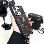 Lv Monogram Card Holder Case Wallet For Iphone 11 12 13 14 15 16 Pro Max Plus