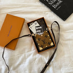 Lv Monogram Crossbody Phone Case For Iphone 11 12 13 14 15 16 Pro Max