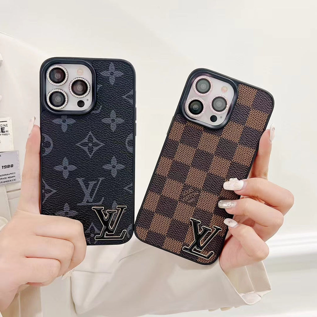 Lv Monogram Luxury Case Iphone 12 13 14 15 16 Pro Max