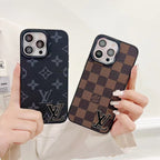 Lv Monogram Luxury Case Iphone 12 13 14 15 16 Pro Max