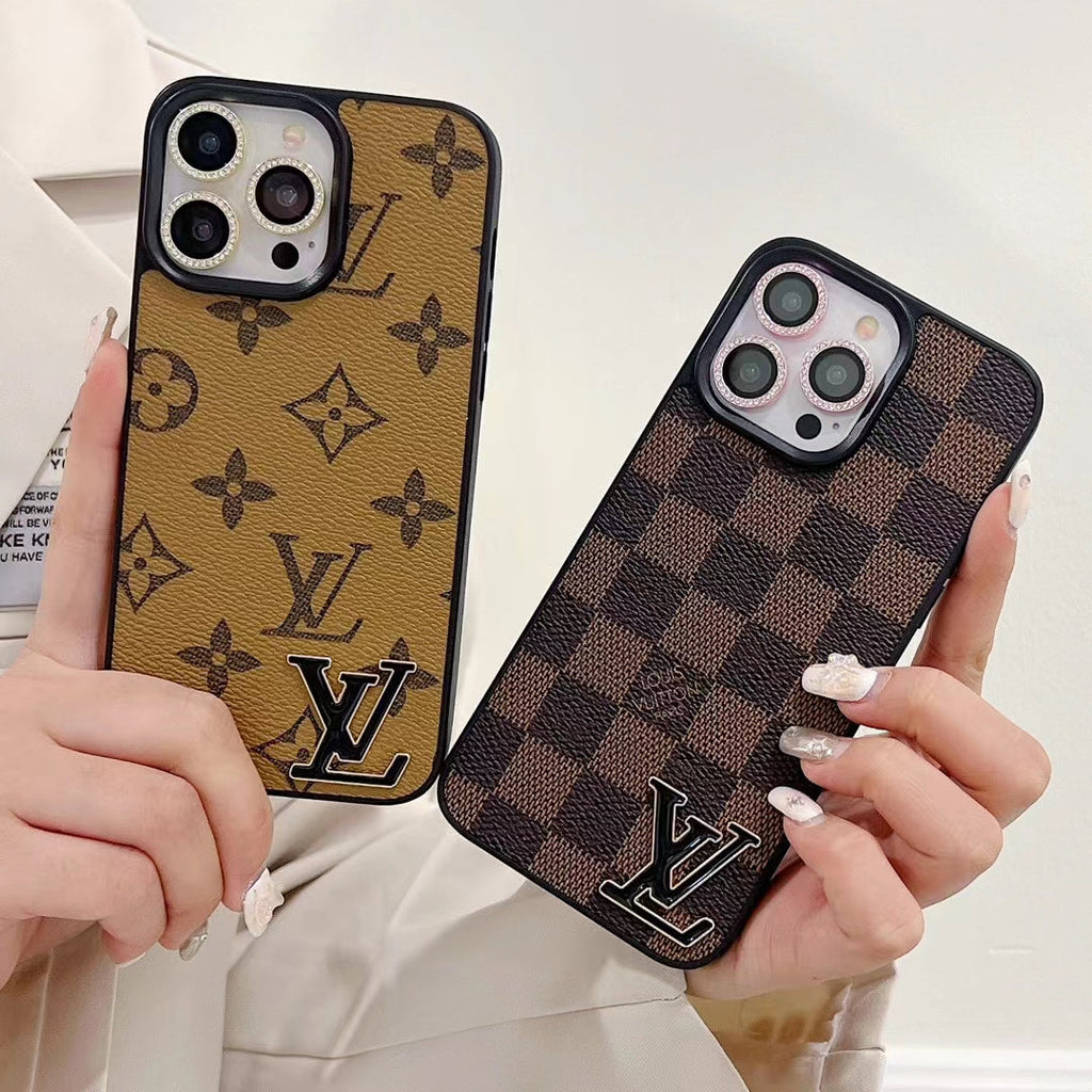 Lv Monogram Luxury Case Iphone 12 13 14 15 16 Pro Max
