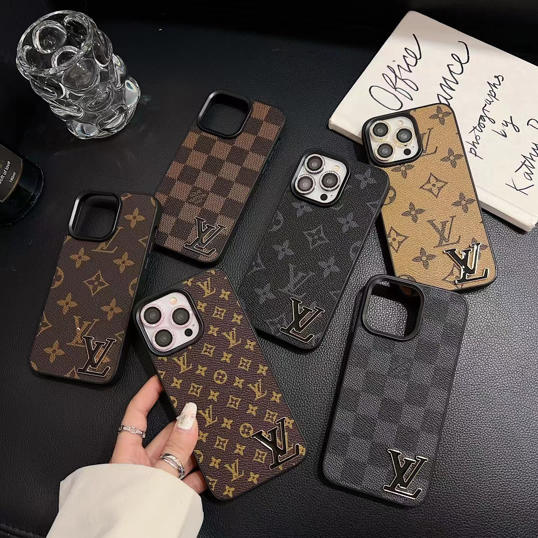 Lv Monogram Luxury Case Iphone 12 13 14 15 16 Pro Max