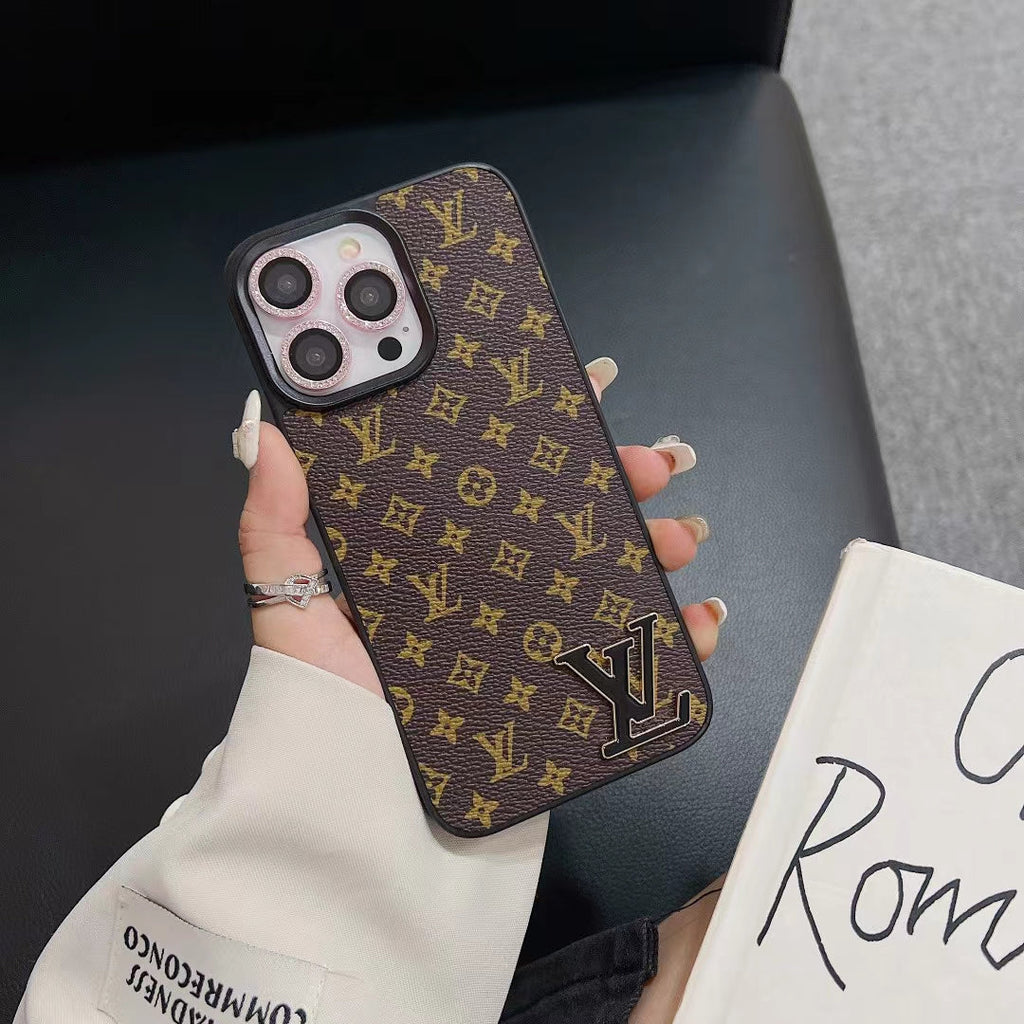 Lv Monogram Luxury Case Iphone 12 13 14 15 16 Pro Max