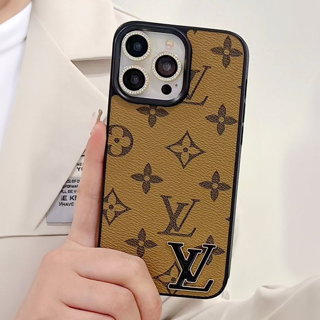 Lv Monogram Luxury Case Iphone 12 13 14 15 16 Pro Max