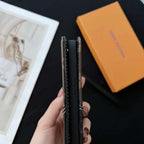 Black Denim Canvas Wallet Flip Case Kickstand Function Iphone 11 12 13 14 15 16 Pro Max Plus