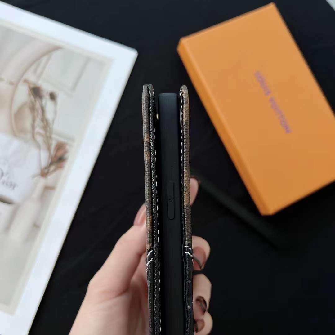 Black Denim Canvas Wallet Flip Case Kickstand Function Iphone 11 12 13 14 15 16 Pro Max Plus