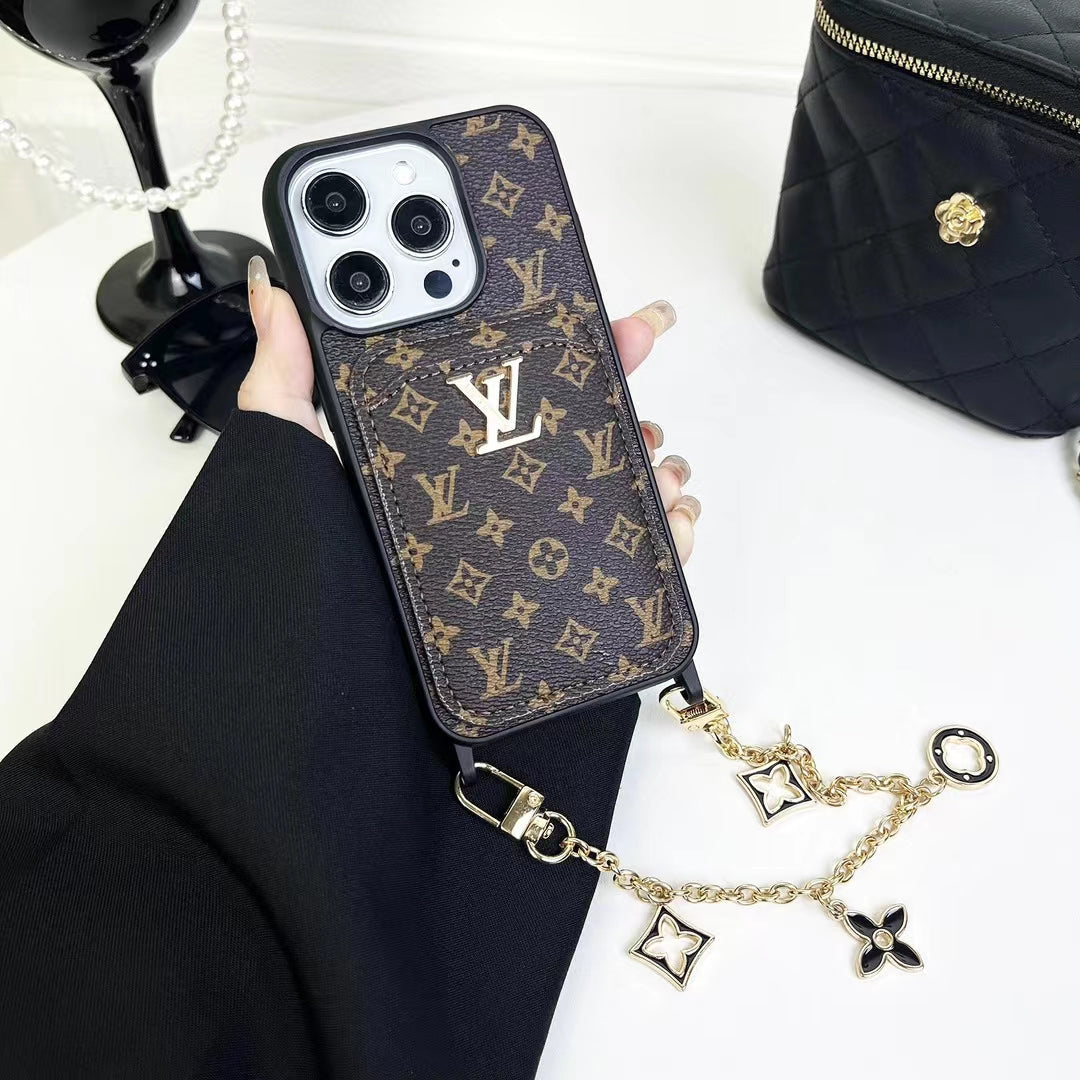 Lv Monogram Card Holder Case Wallet For Iphone 11 12 13 14 15 16 Pro Max Plus